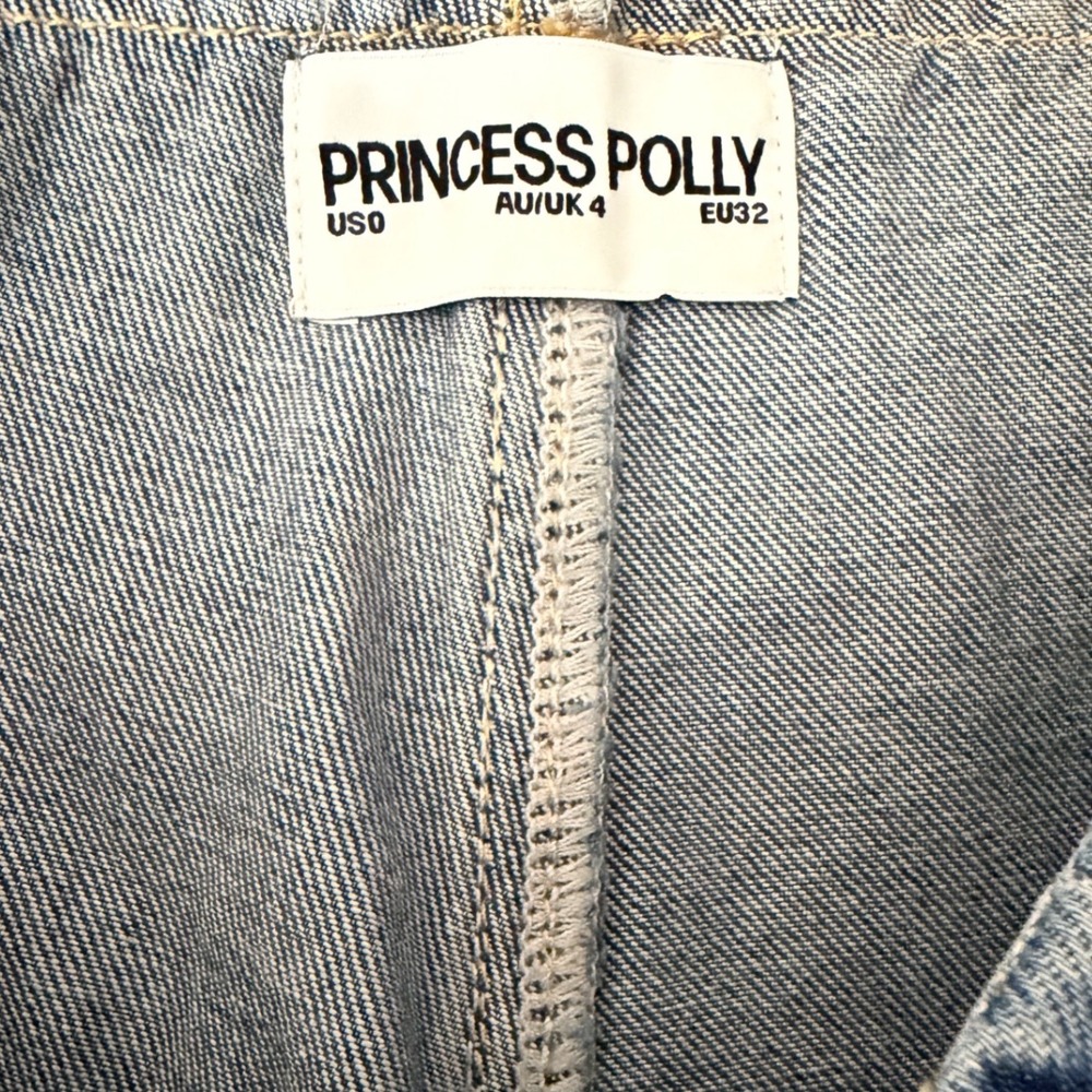 Princess Polly Stephanie Denim Skort Blue Mini Skirt Shorts US 0 - Picture 6 of 9